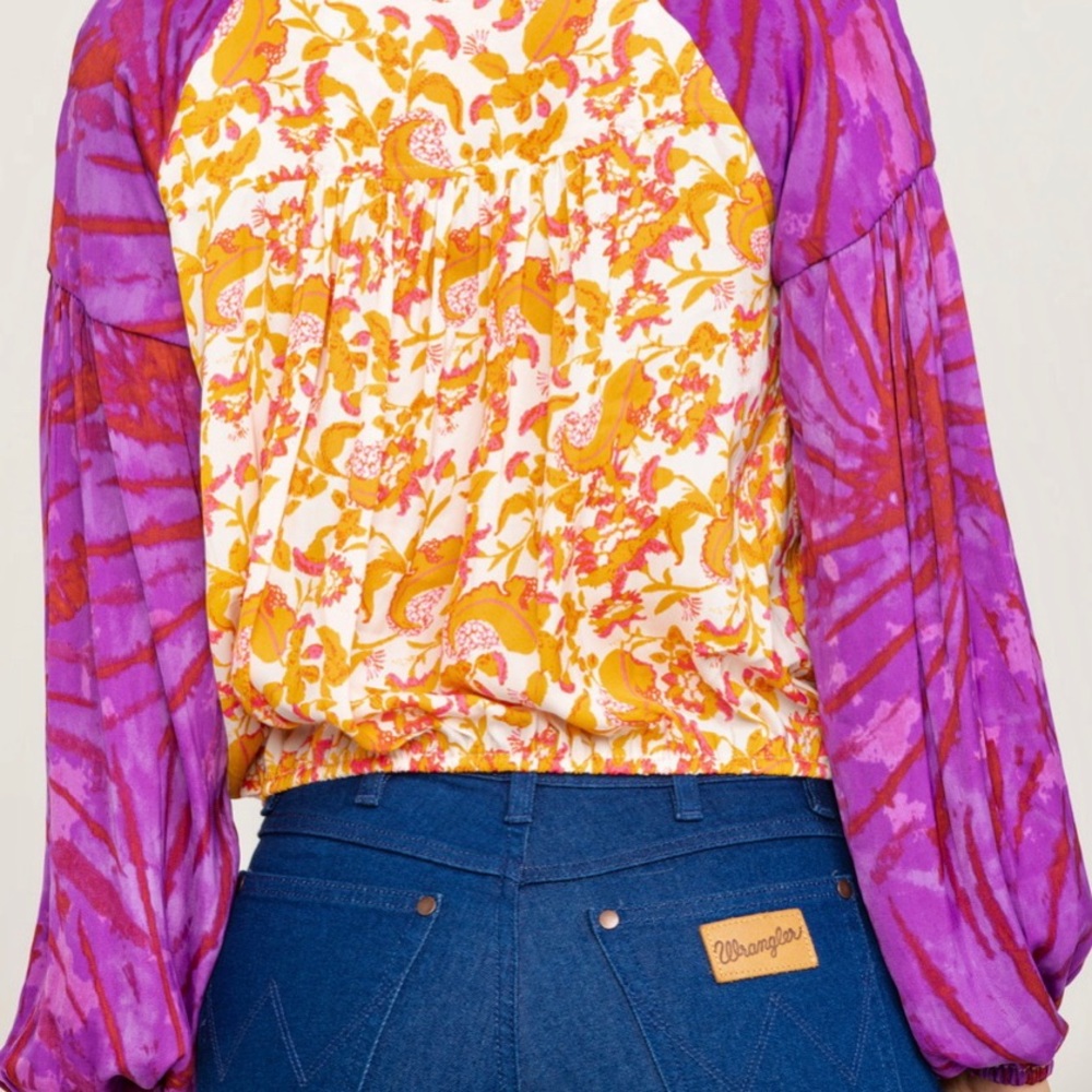 🌺🎉HP🎉🌺 NWOT Free People Cruisin Together Print Top - Picture 9 of 12
